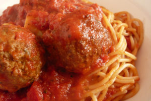 Spaghetti and meatballs